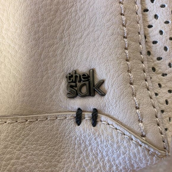 The Sak Camila Stone Perforated Leather Crossbody Handbag Purse - Picture 4 of 16